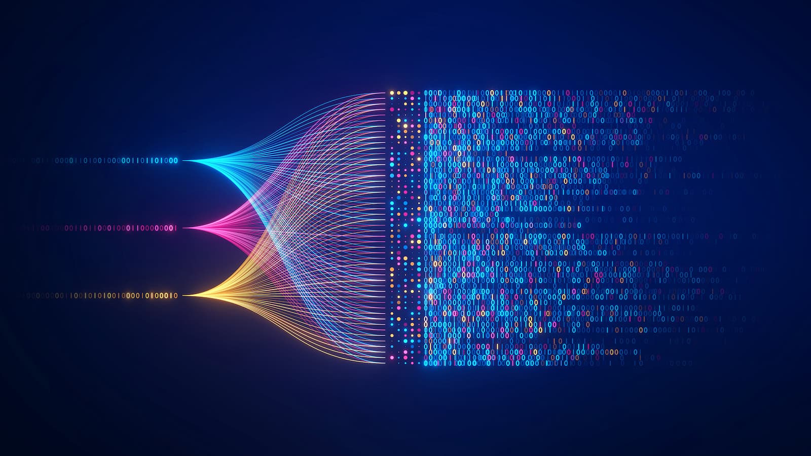 Image shows illustration of a neural network.